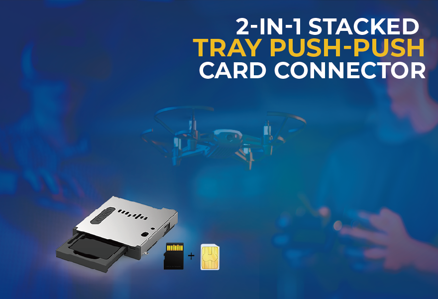 2-in-1 Stacked Card Connector for Enhanced Space-Saving and Versatility