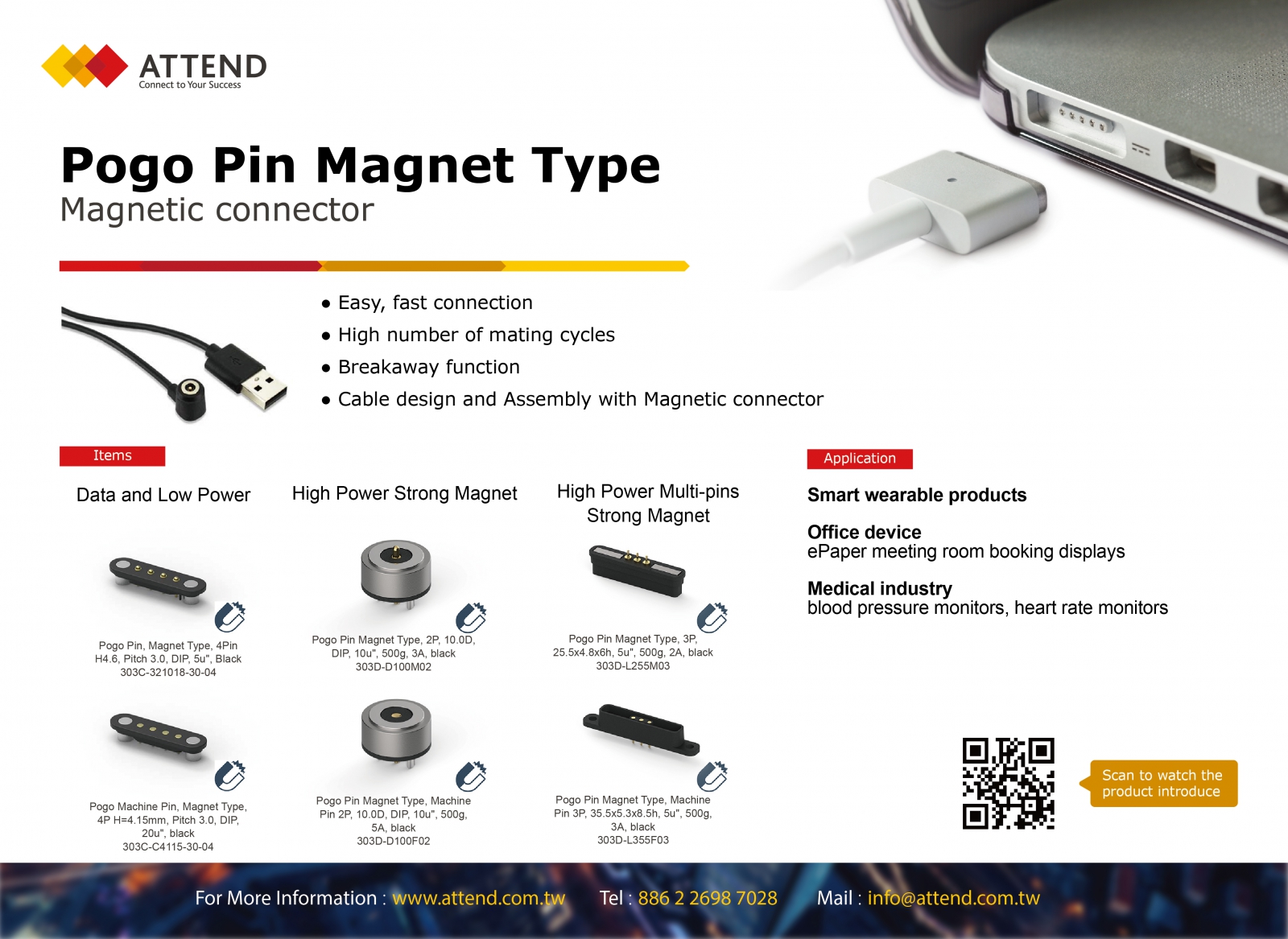 Magnetic Connector | Pogo Pin Magnet Type