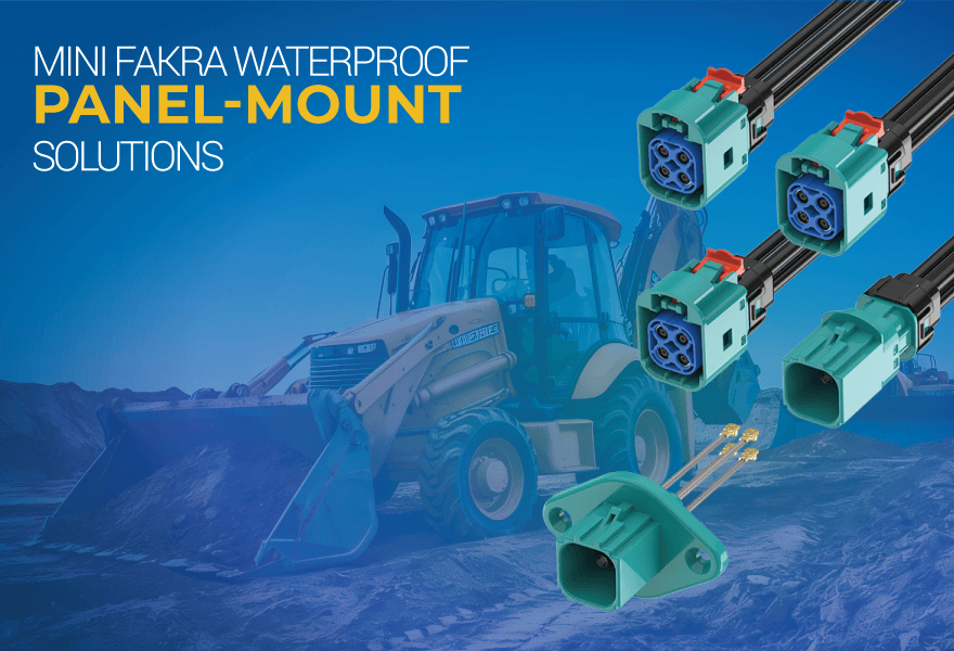 ATTEND Mini FAKRA Waterproof Panel-Mount Solutions for Sealed RF Connectivity