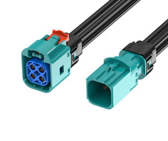 FR-1J1P-100Z05W Mini FAKRA B Jack 2x2 to Plug 2x2, L=100CM, IP67, Z