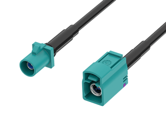 FR-1J1P-100Z01W FAKRA Jack to Plug STR Cable, L=100CM, IP69K, Z
