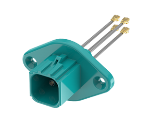 FR-1P4P-010Z01W Mini FAKRA B Plug 2x2 Panel Mount to I-PEX, L=10CM, IP67, Z